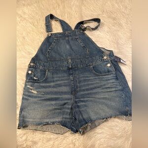 Women’s Blue Denim Short overalls